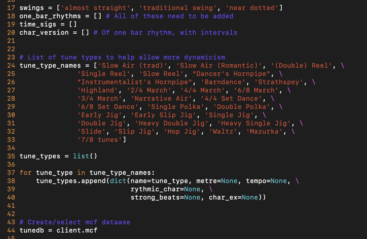 Tool from Martin Tourish's thesis to help stylistic development and archiving in traditional musics